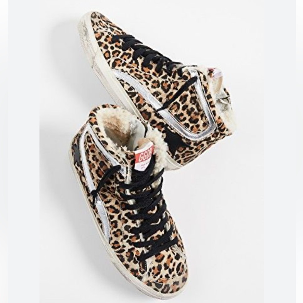 Golden Goose Cheetah Sherpa High top